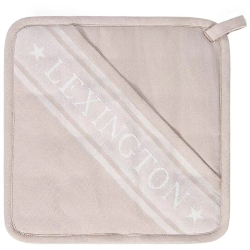 Icons Organic Cotton Jacquard Star Grydelap, Hvid / Beige