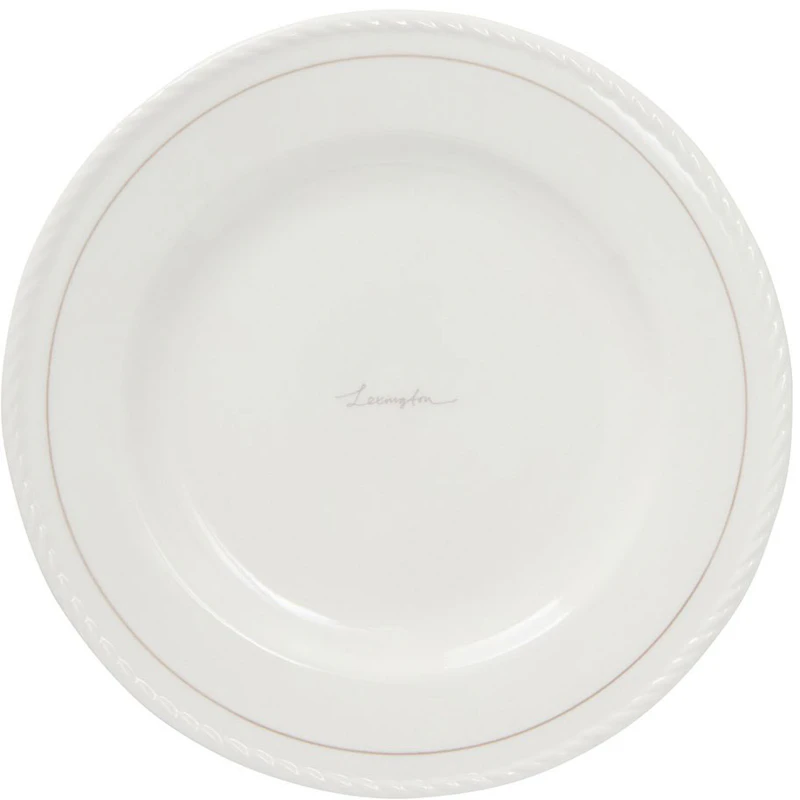 Lexington Porcelain Desserttallerken 22 cm 4-pak, Hvid / Beige