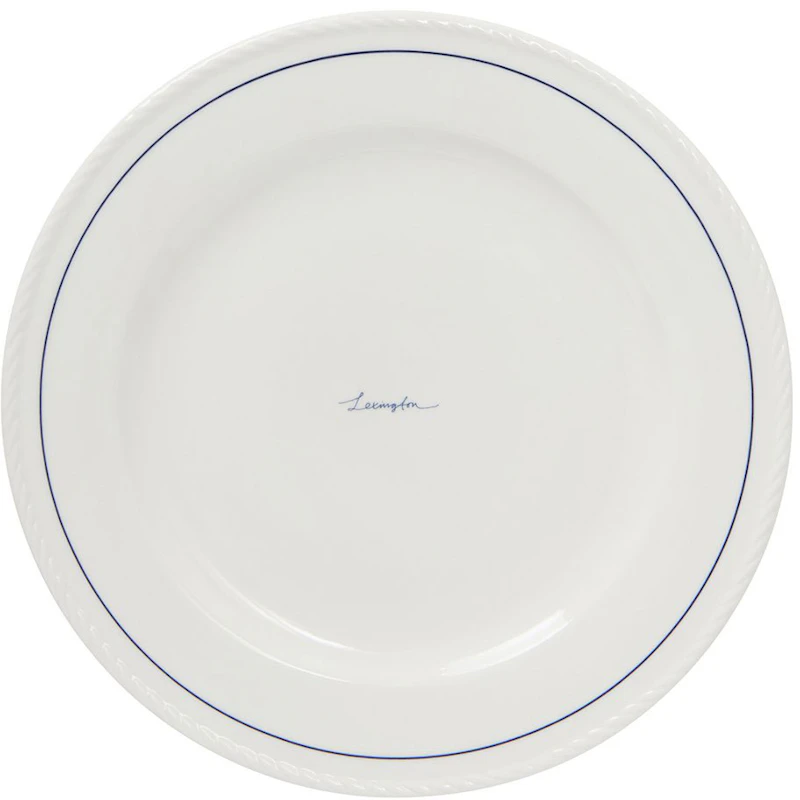 Lexington Porcelain Middagstallerken 27,5 cm 4-pak, Hvid / Mørkeblå