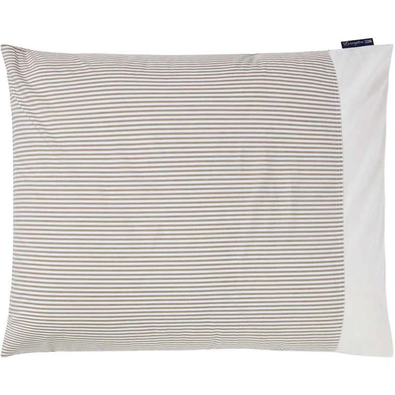 Striped Pudebetræk 50x60 cm, Olivengrønt / Hvidt