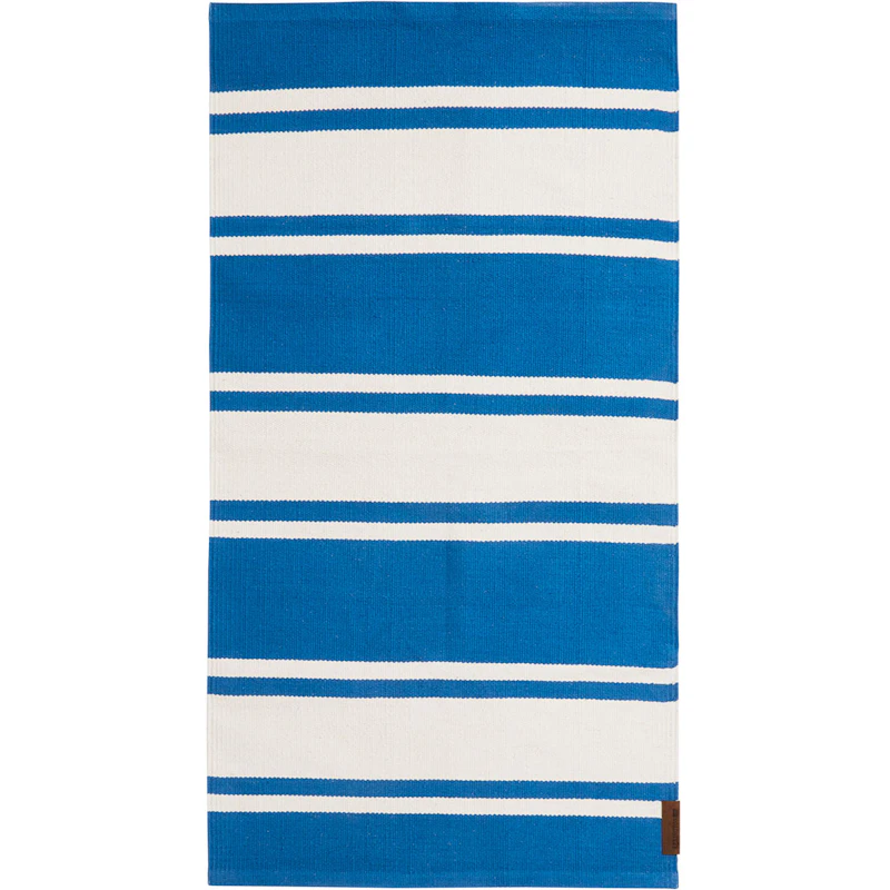 Organic Striped Cotton Tæppe 170x240 cm, Blåt