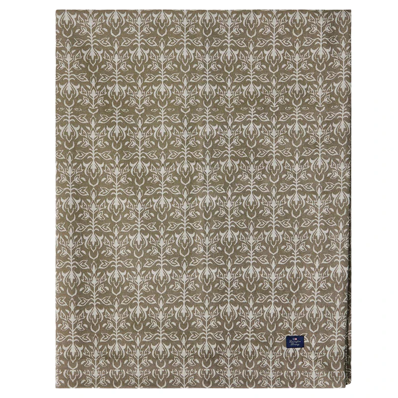 Ornament Jacquard Dug 150x350 cm, Beige / Mørk olivengrøn