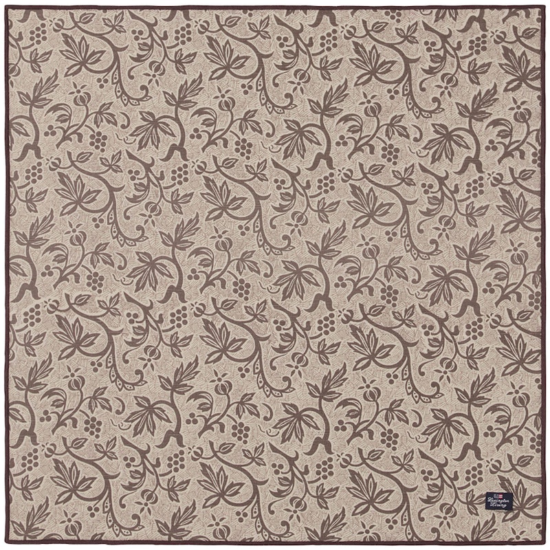 Printed Recycled Cotton Serviet 50x50 cm, Brun/Beige
