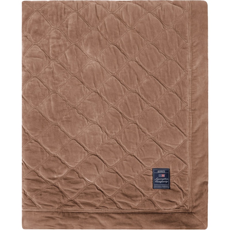 Quilted Organic Cotton Velvet Sengetæppe 160x240 cm, Beige