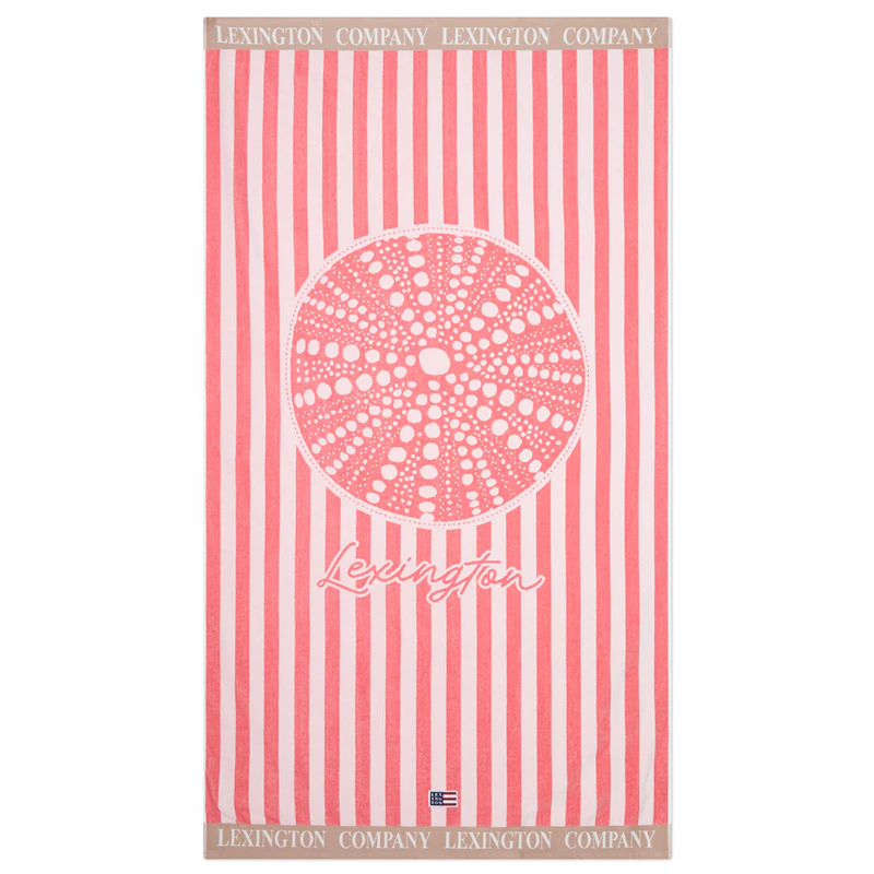 Strandhåndklæde, Rosa / Beige