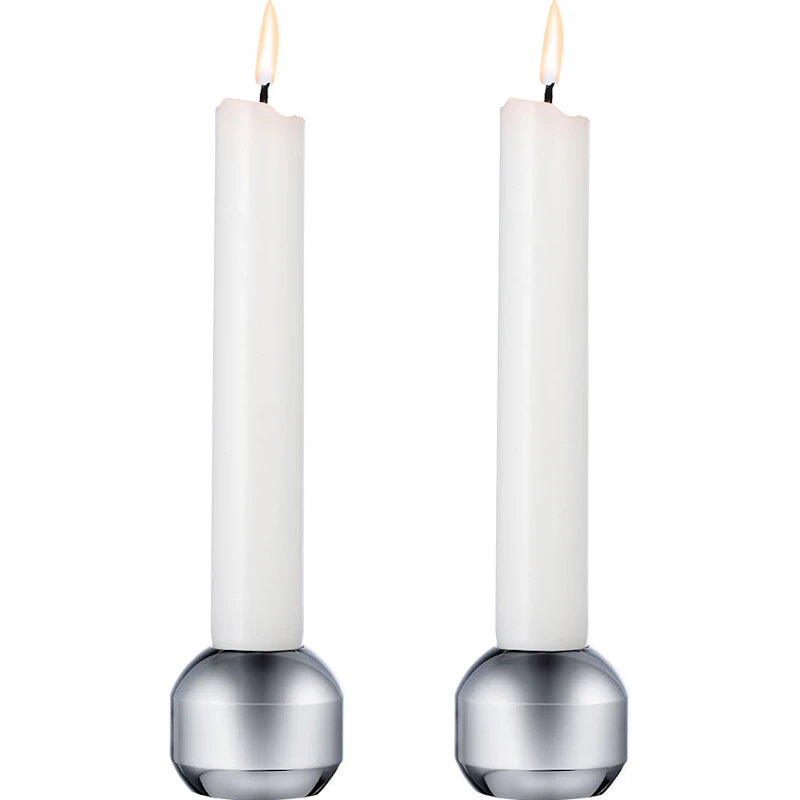 Silhouette 34 Lysestager 2-pak, Krom