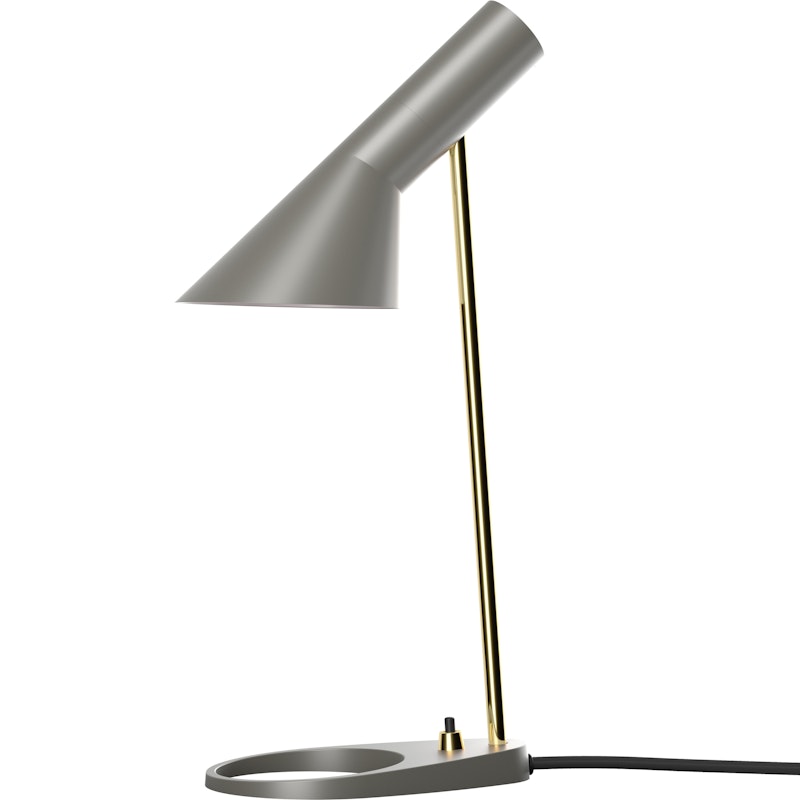 AJ Mini Bordlampe, Varm Grå / Messing