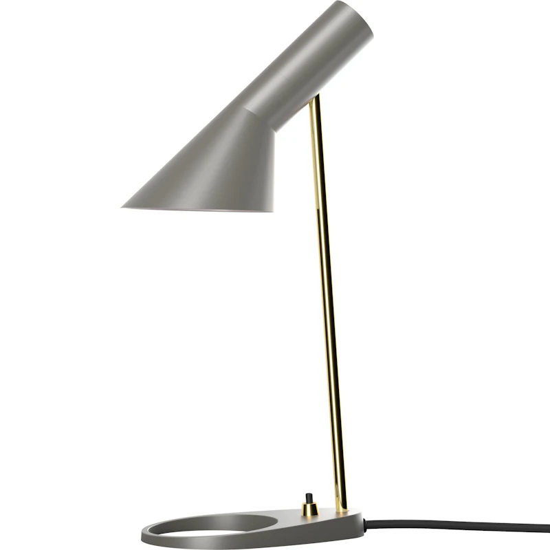 AJ Mini Bordlampe, Varm Grå / Messing