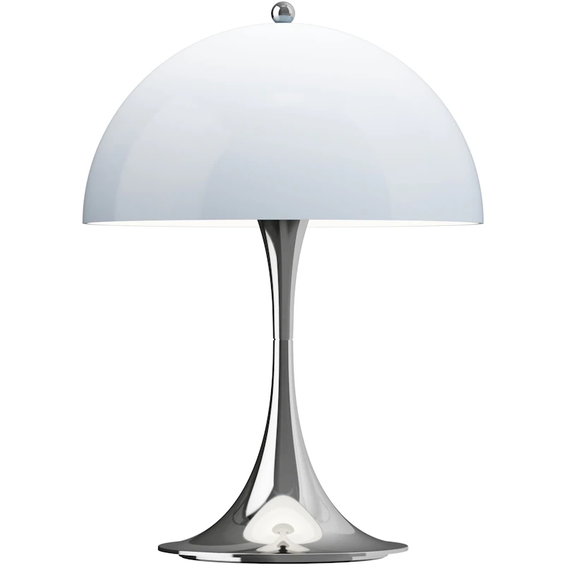 Panthella 250 Bordlampe Bærbar, Krom / Opal Blue