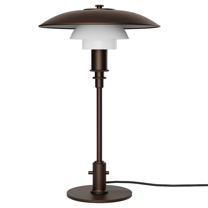 PH 3/2 Bordlampe, Aged Brass / Opalglas