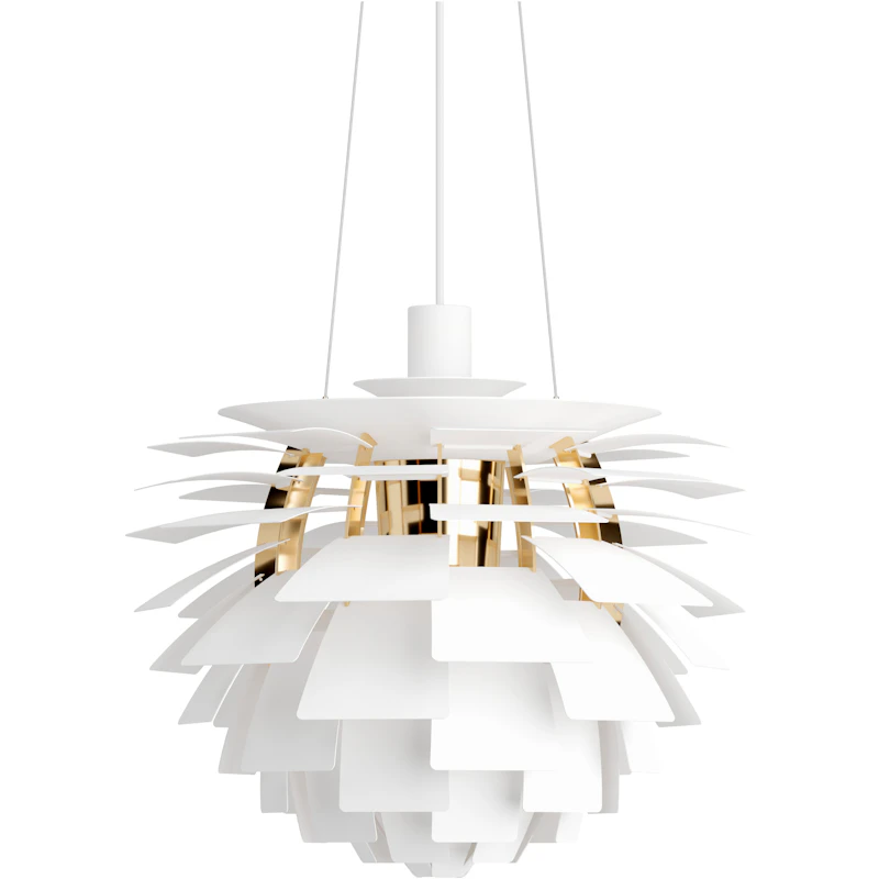 PH Artichoke Pendel 48 cm, Messing / Soft White