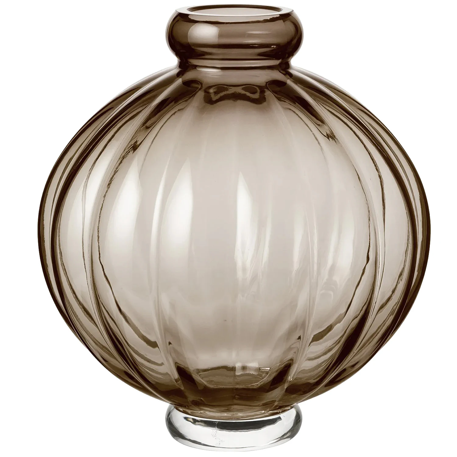 Louise Roe Balloon 01 Vase 25 Cm R&oslash;get - Vaser Mundbl&aelig;st Glas Smoke - 10515-3-74