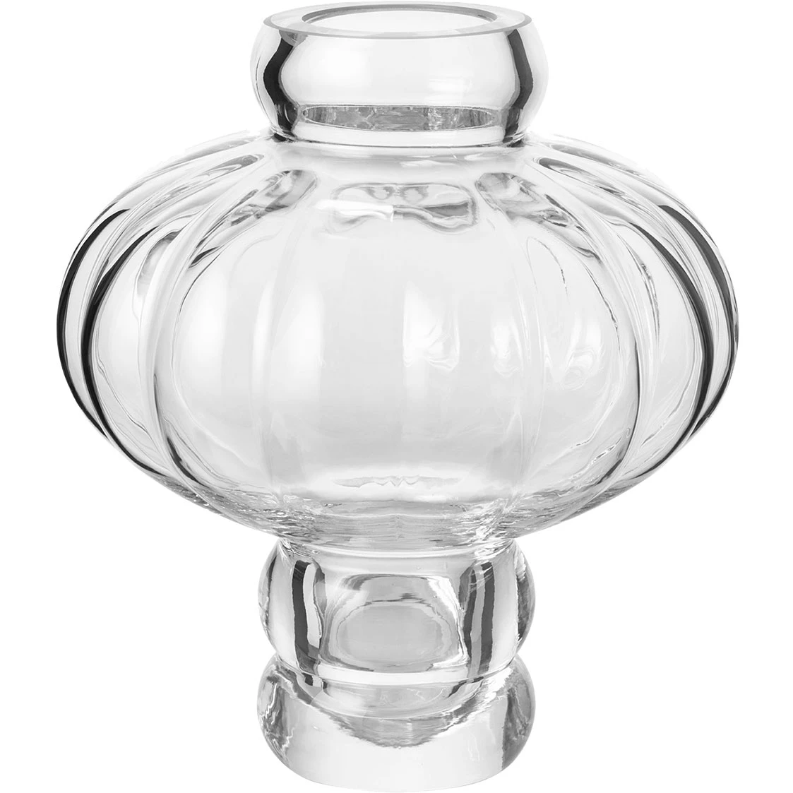 Louise Roe Balloon 02 Vase 20 Cm - Vaser Mundbl&aelig;st Glas Klar - 10515-1-75