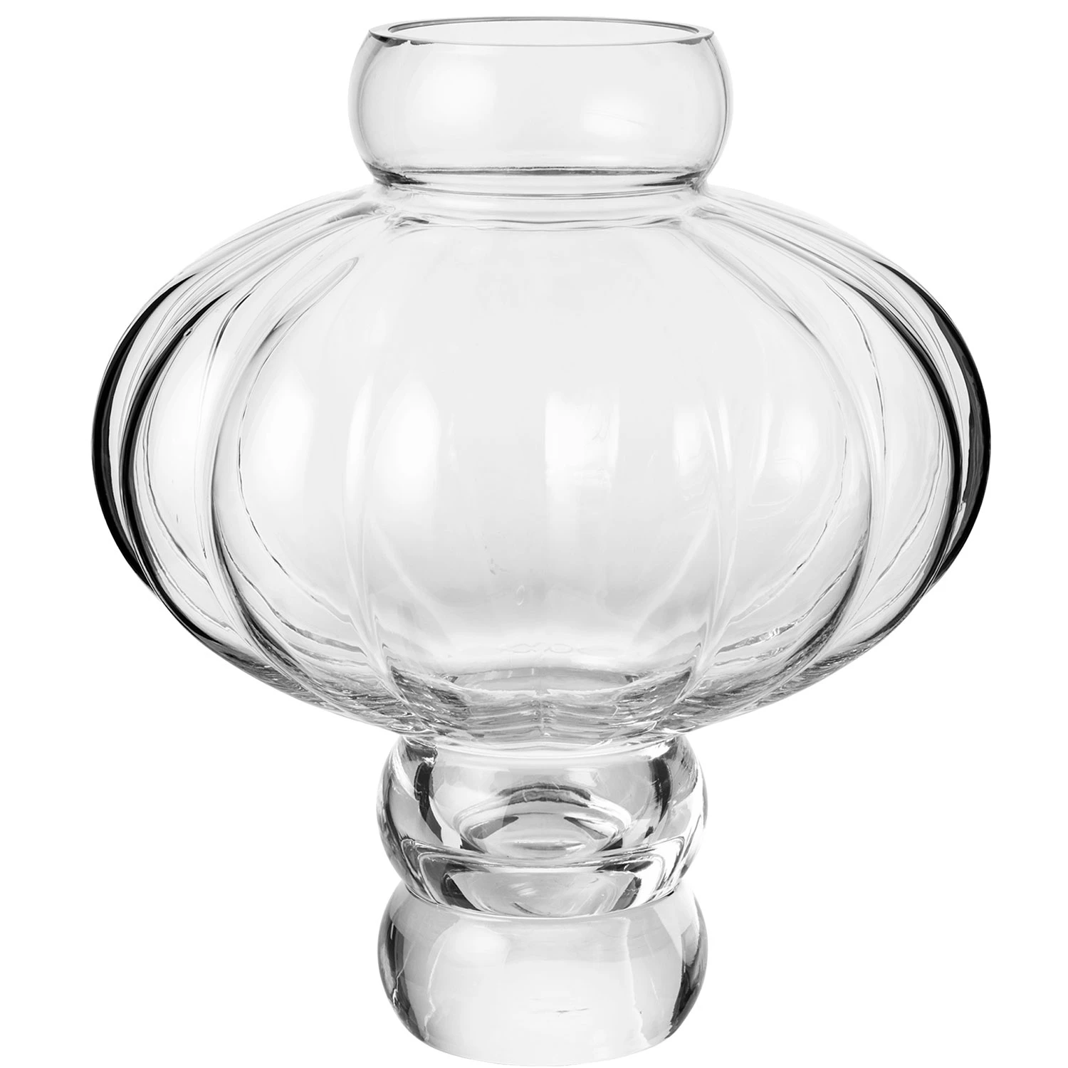 Louise Roe Balloon 03 Vase 40 Cm - Vaser Mundbl&aelig;st Glas Klar - 10515-1-76