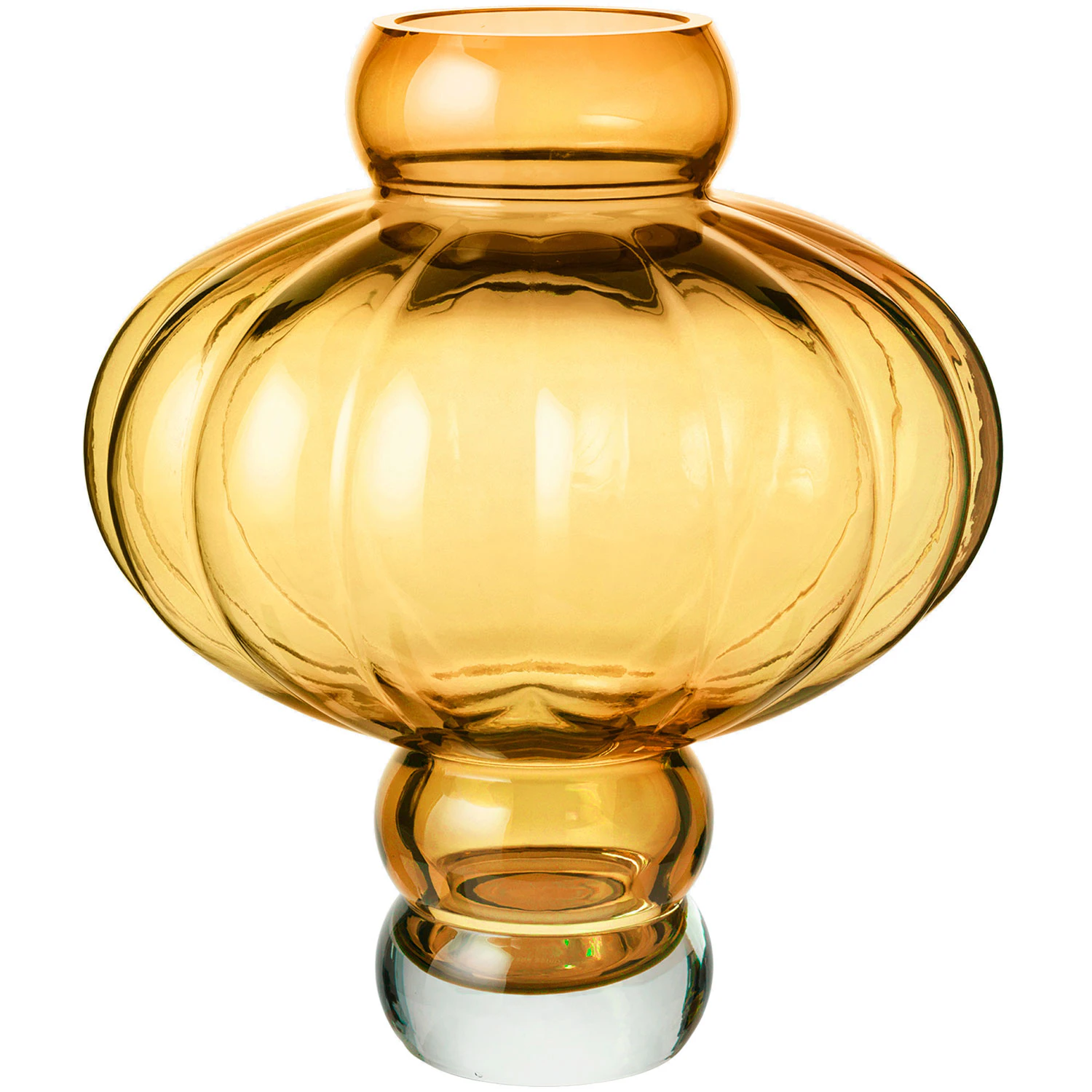 Louise Roe Balloon 03 Vase 40 Cm Amber - Vaser Mundbl&aelig;st Glas Rav - 10515-13-76