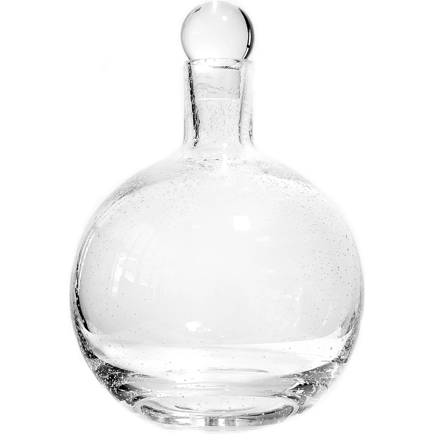 Louise Roe Bubble Glass Round Karaffel &Oslash;18 Cm - Vandkarafler & Vandkander Mundbl&aelig;st Glas Klar - 10525-1-13