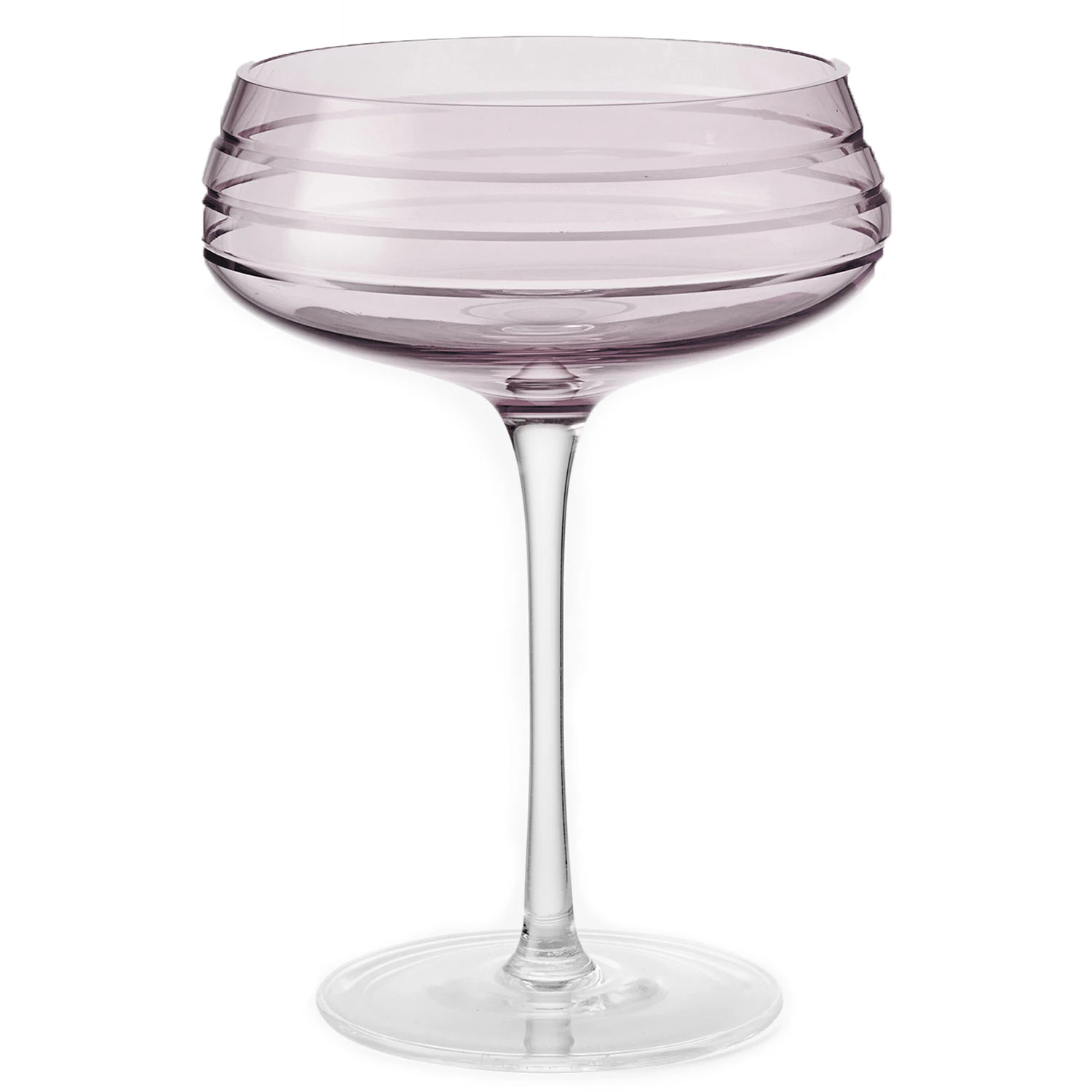 Louise Roe Triple Cut Champagnesk&aring;l - Champagneglas Mundbl&aelig;st Glas Rose - 10504-10-90