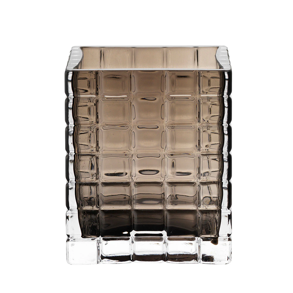 Louise Roe City Light 2 Lysestage R&oslash;g - Fyrfadsstager Mundbl&aelig;st Glas Smoke - 10503-3-12