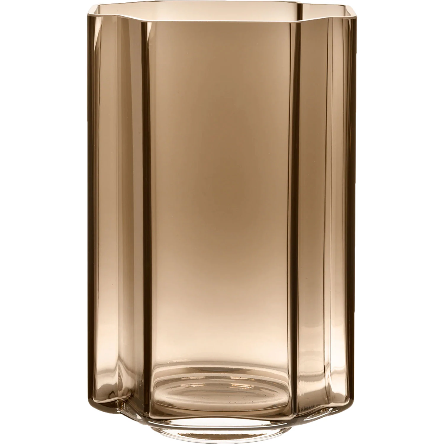 Louise Roe Funki Asymmetric Vase 34 Cm R&oslash;g - Vaser Mundbl&aelig;st Glas Smoke - 10161-3-21