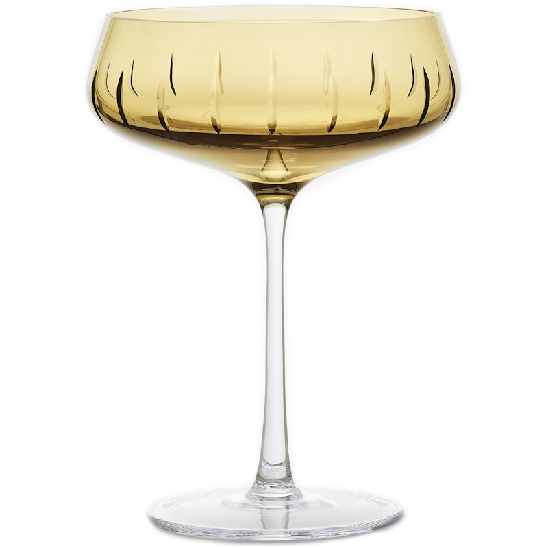 Single Cut Champagneskål, Ravfarvet