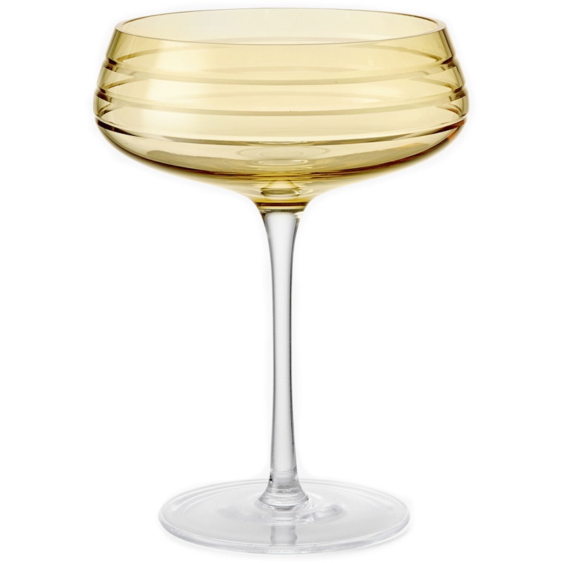 Triple Cut Champagneskål, Ravfarvet