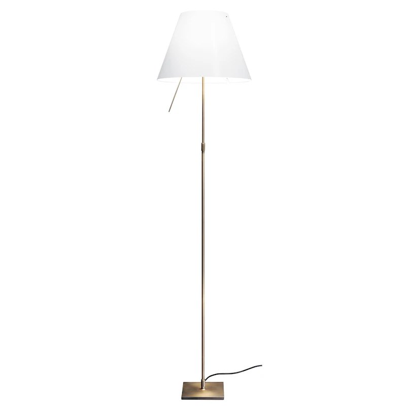 Costanza Floor Lamp, Brass/White