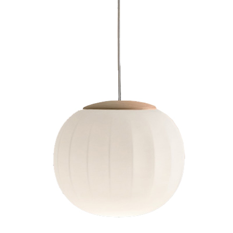 Lita Pendel 18 cm, Asketræ / Opalglas