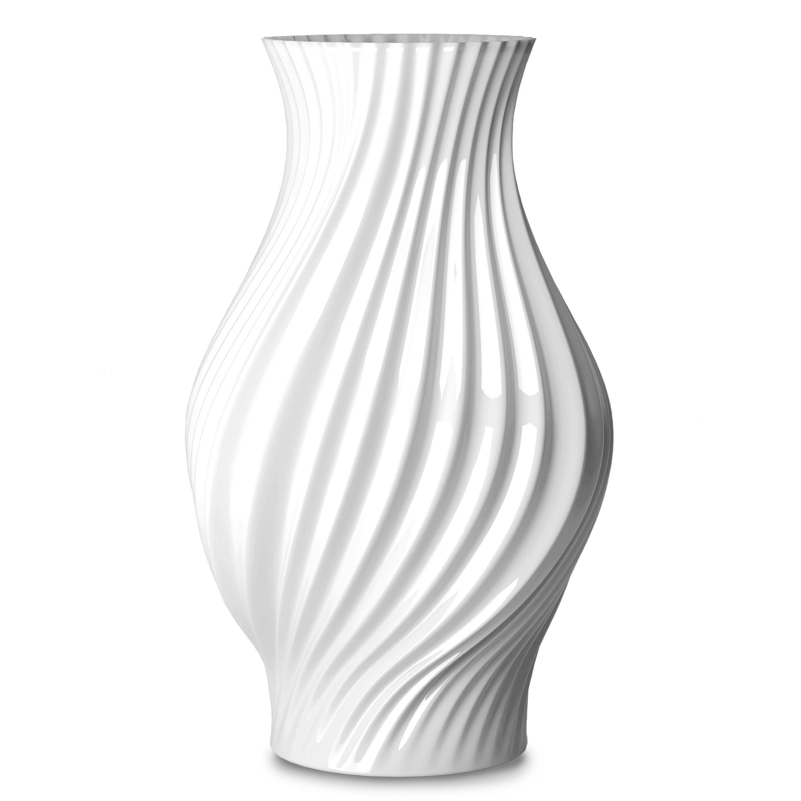 Lyngby Porcel&aelig;n Twist Vas H18 Cm Vit Porslin Vase - Vaser Porcel&aelig;n Hvid - 201021
