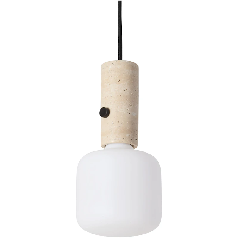 Core Pendel / Bordlampe, Creme Travertin
