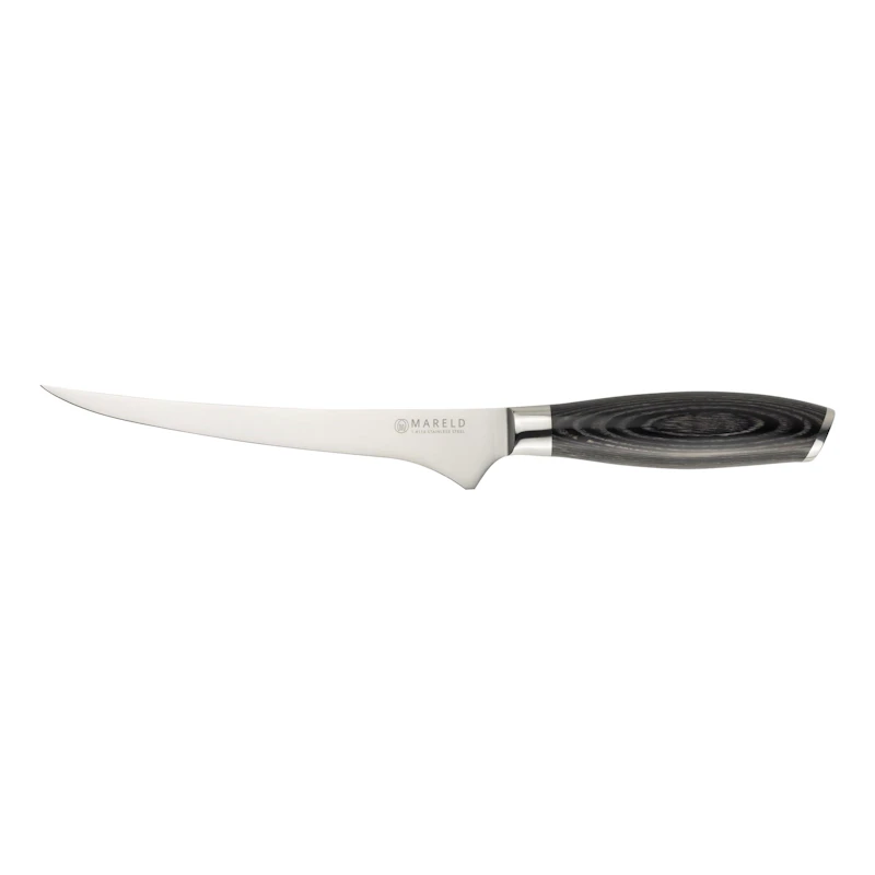 Akio Grøntsagskniv Fleksibel 19 cm, Sort