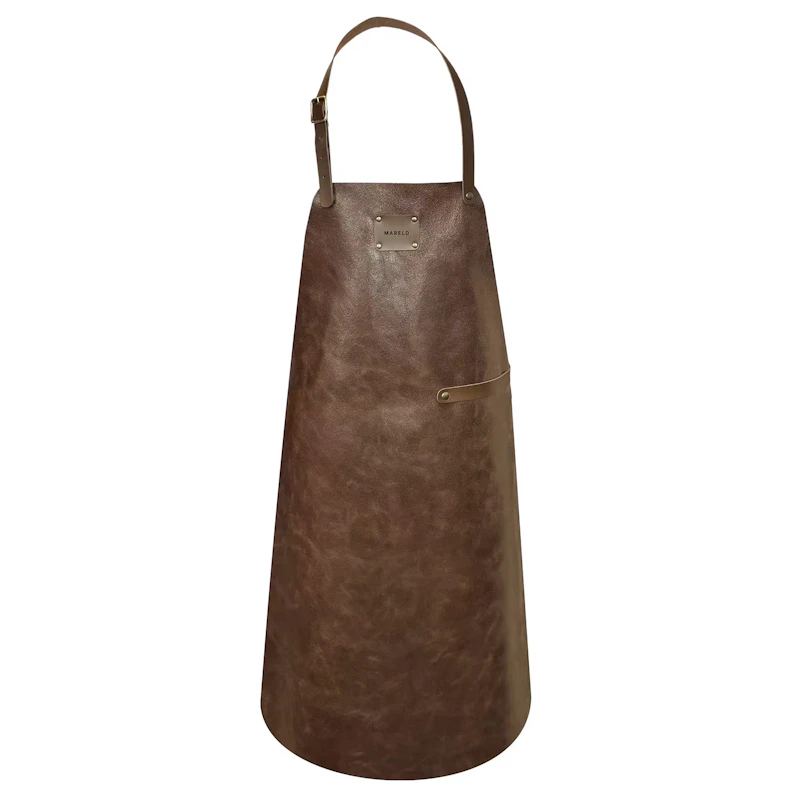 Leather Forklæde, Brunt