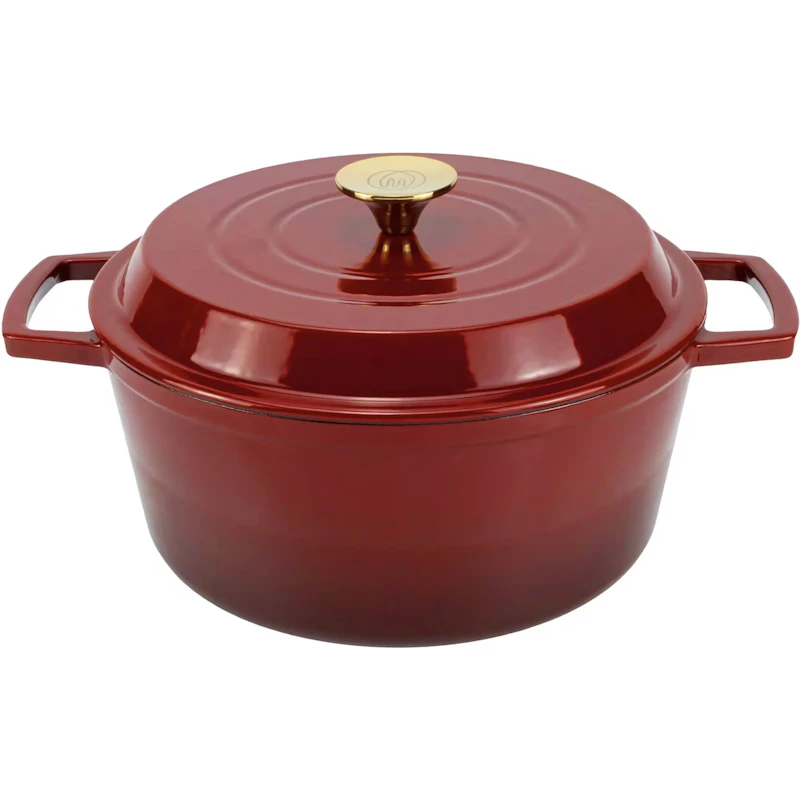 Støbejernsgryde 5 L, Glossy Red