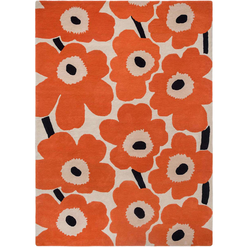 Marimekko Unikko Tæppe 170x240 cm, Orange Rødt