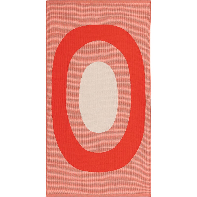 Melooni Strandhåndklæde 180x96.5 cm, Orange/Offwhite