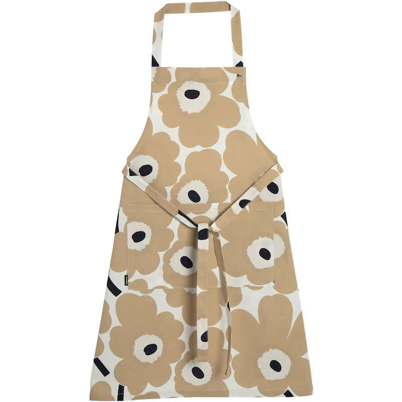 Pieni Unikko Forklæde, Beige / Offwhite / Mørkeblåt