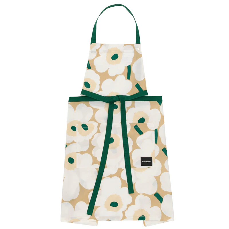 Pieni Unikko Forklæde, Sand / Emerald