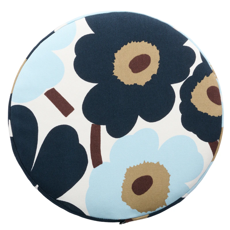 Pieni Unikko Sædepude Ø35 cm, Mørkegrøn / Blueberry