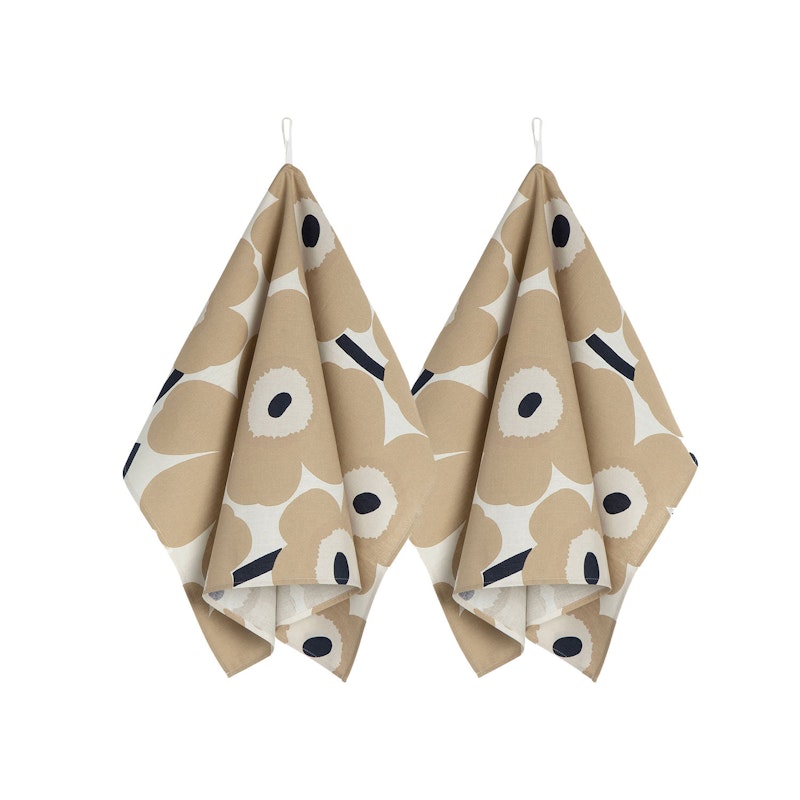 P. Unikko Viskestykker 2 Stk, Hvid/Beige