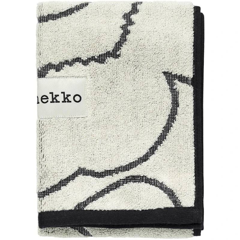 Piirto Unikko Gæstehåndklæde 30x50 cm, Offwhite/Trækulsfarvet