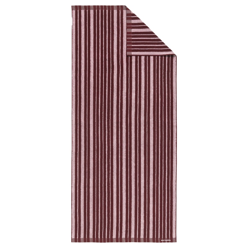 Raide Badehåndklæde 70X150 cm, Rosa/Bourgogne