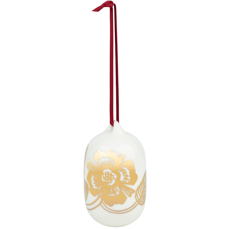 Tiara Julepynt, Hvid/Guld