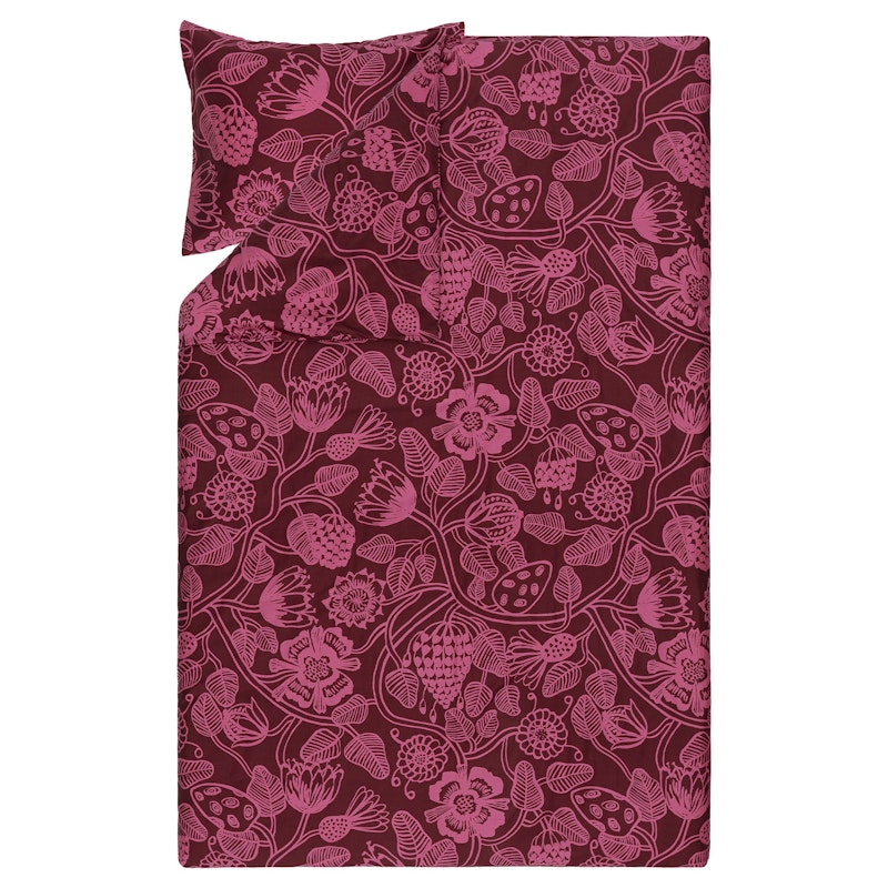 Tiara Sateen Sengesæt 150x210 + 50x60 cm, Rosa/Bourgogne