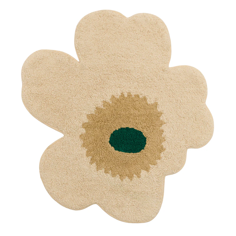 Unikko Badekarsmåtte 73X74 cm, Sand / Emerald