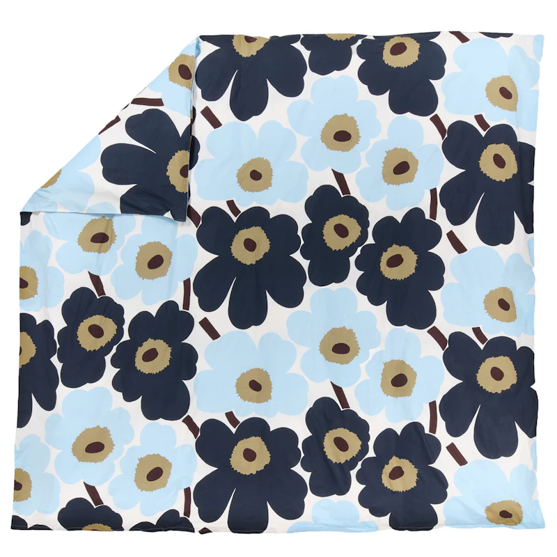 Unikko Dynebetræk 220x240 cm, Koldblå / Blueberry
