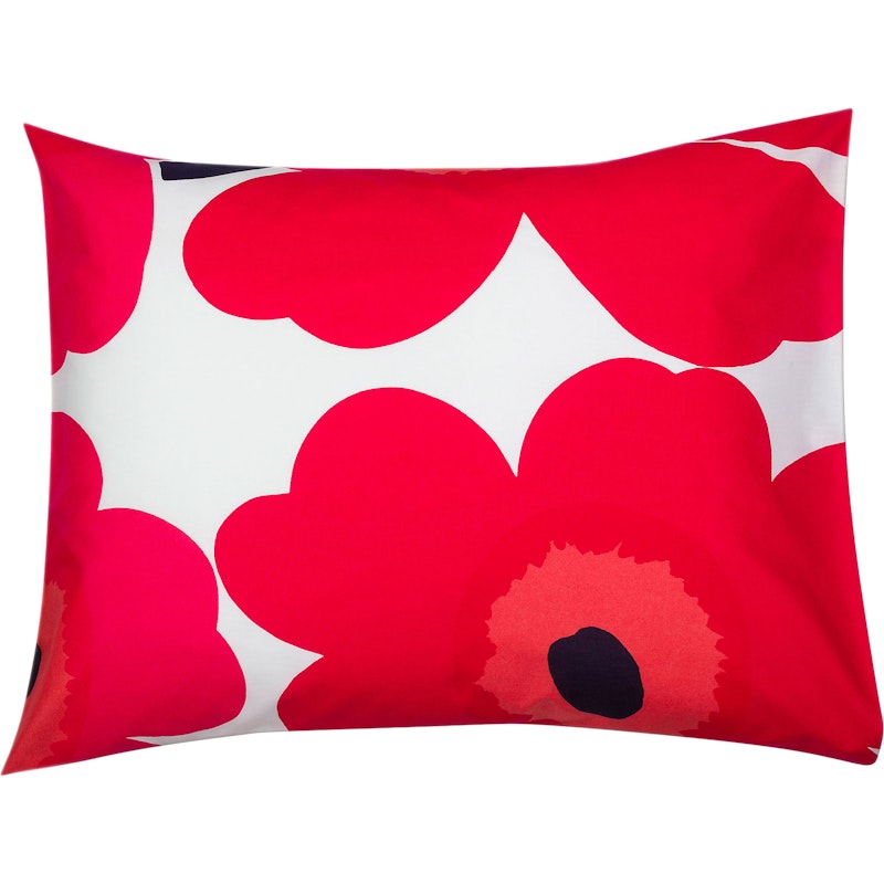 Unikko Pudebetræk 60x63 cm, Rødt / Hvidt