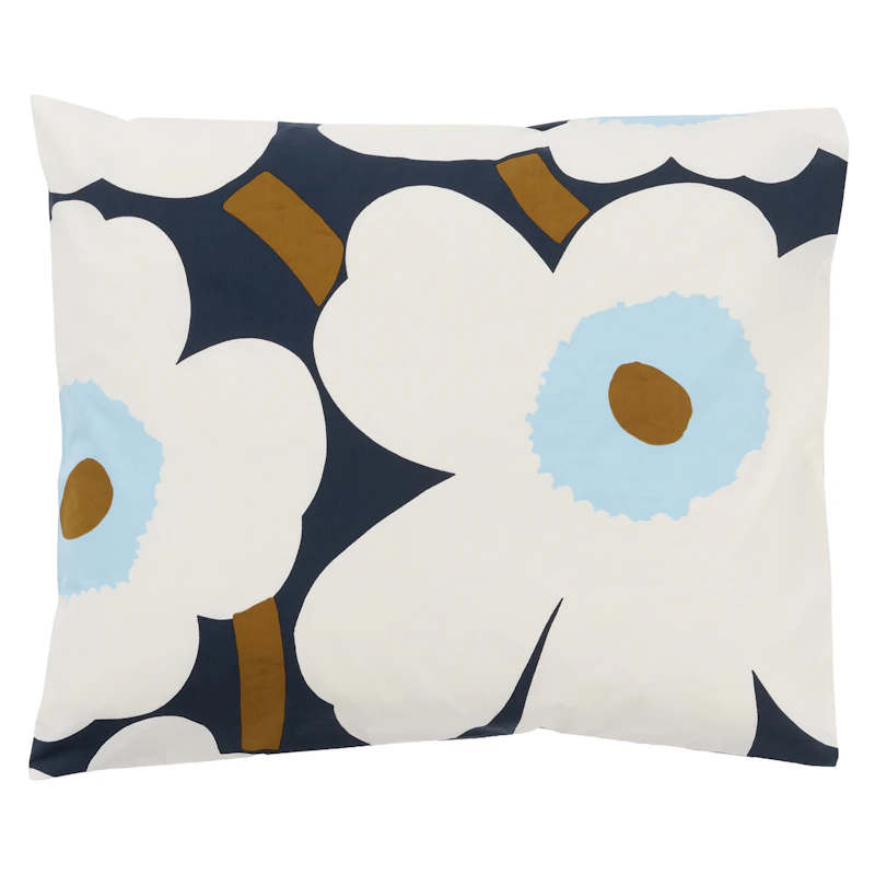 Unikko Pudebetræk 50x70 cm, Blueberry / Offwhite