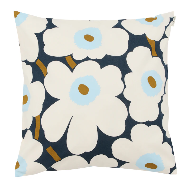 Unikko Pudebetræk 80x80 cm, Blueberry / Offwhite