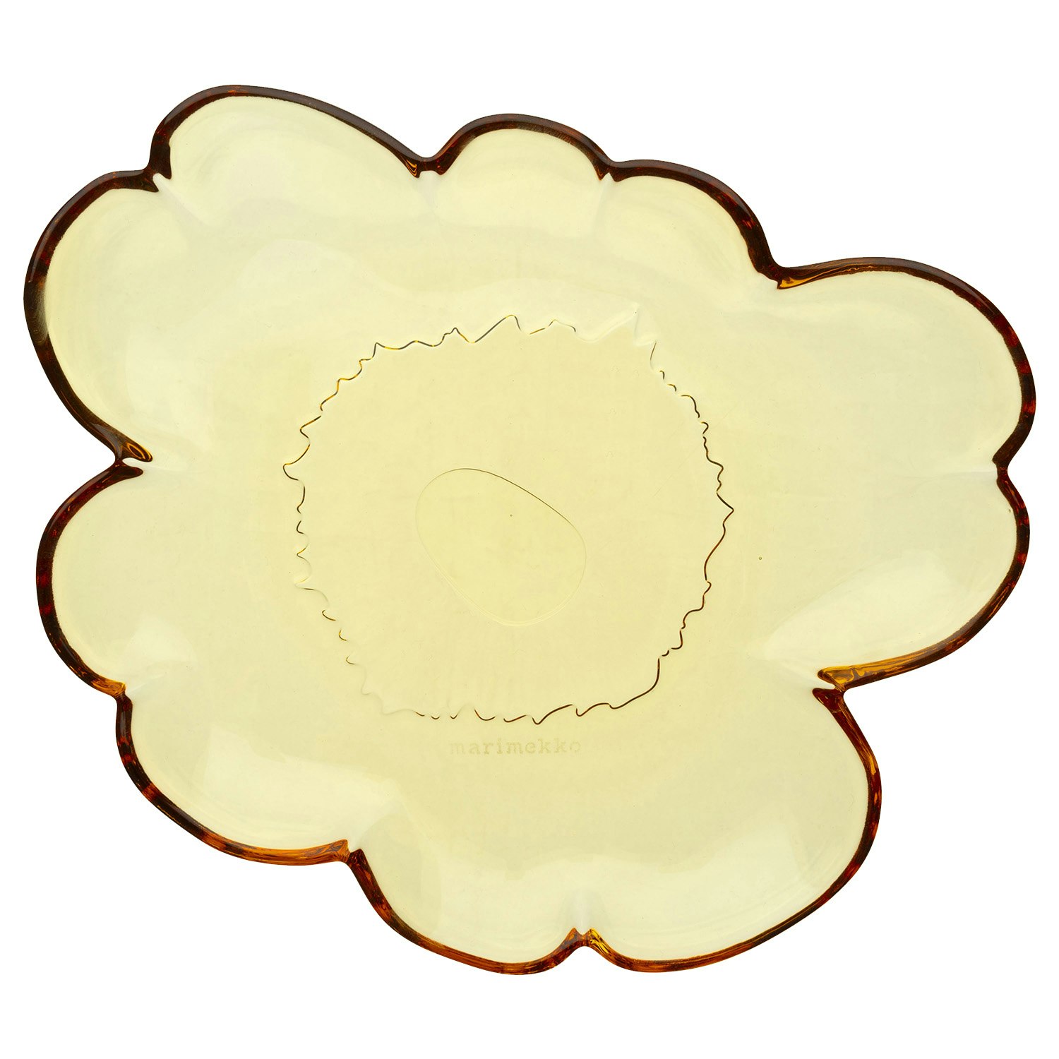 Marimekko Unikko Shape Tallerken 20 Cm farvet - &oslash;vrige-tallerkner-fad Glas Rav - 074960-220