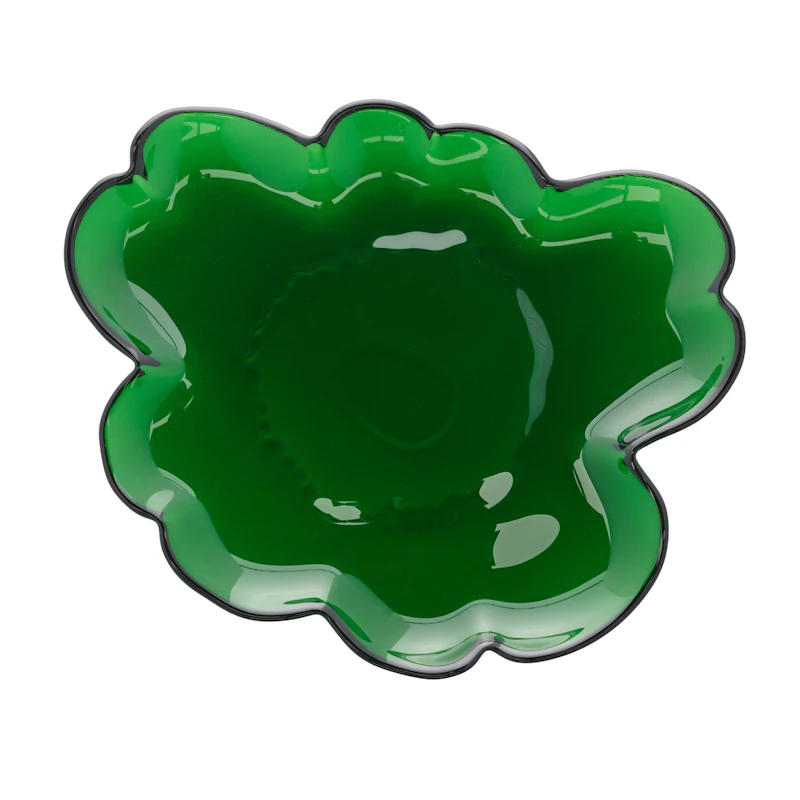 Unikko Tallerken 20 cm, Glas, Grøn