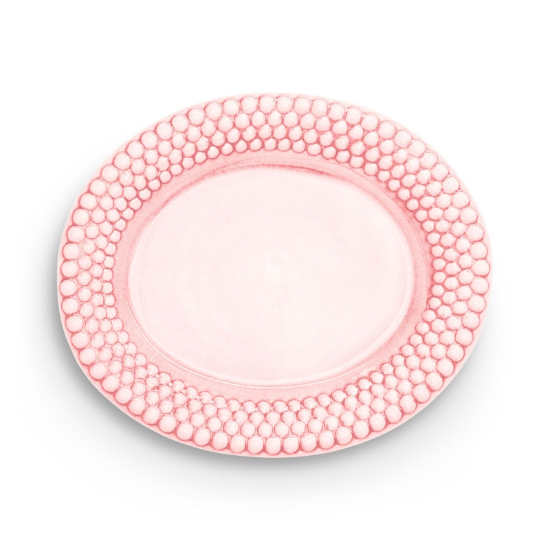 Bubbles Fad Ovalt 35cm, Lys Rosa